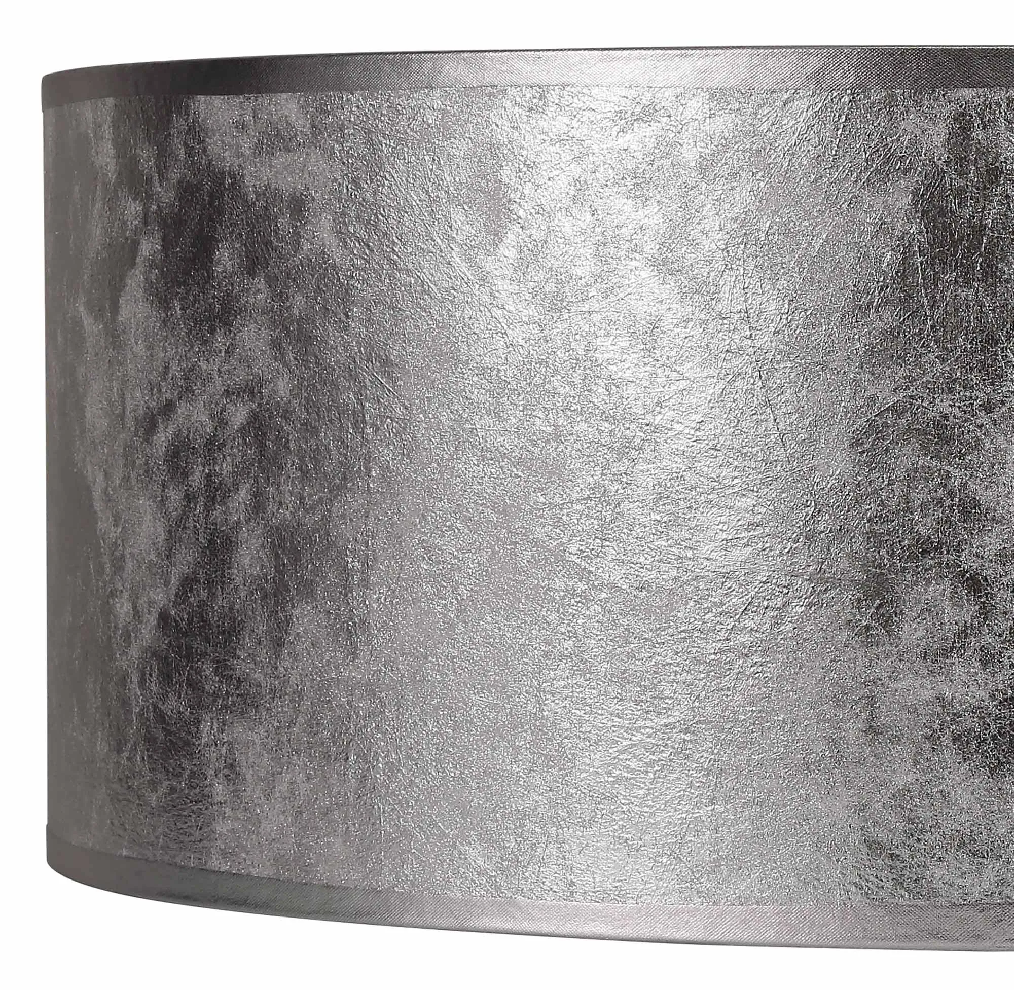 Baymont 60cm Flush 3 Light Silver Leaf, Frosted Diffuser DK0633  Deco Baymont WH SL